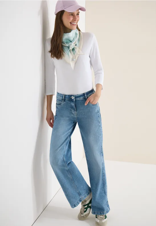 Tuch mit Leo-Muster in Diamantform mint sea green