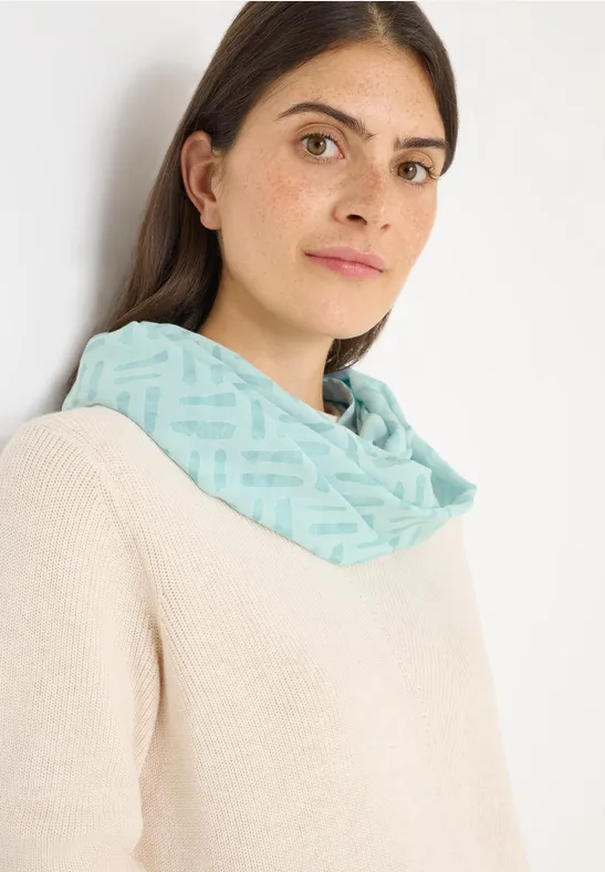 Loop mit Ausbrenner-Muster light foam blue