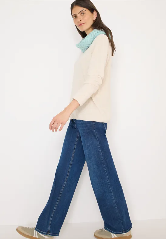 Loop mit Ausbrenner-Muster light foam blue