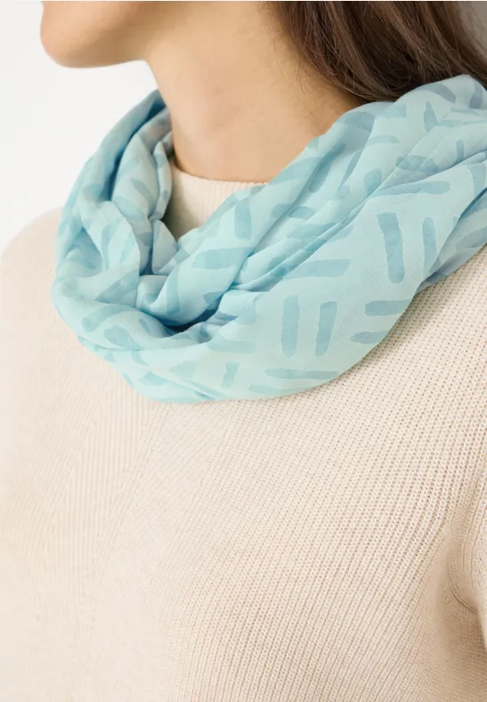 Loop mit Ausbrenner-Muster light foam blue