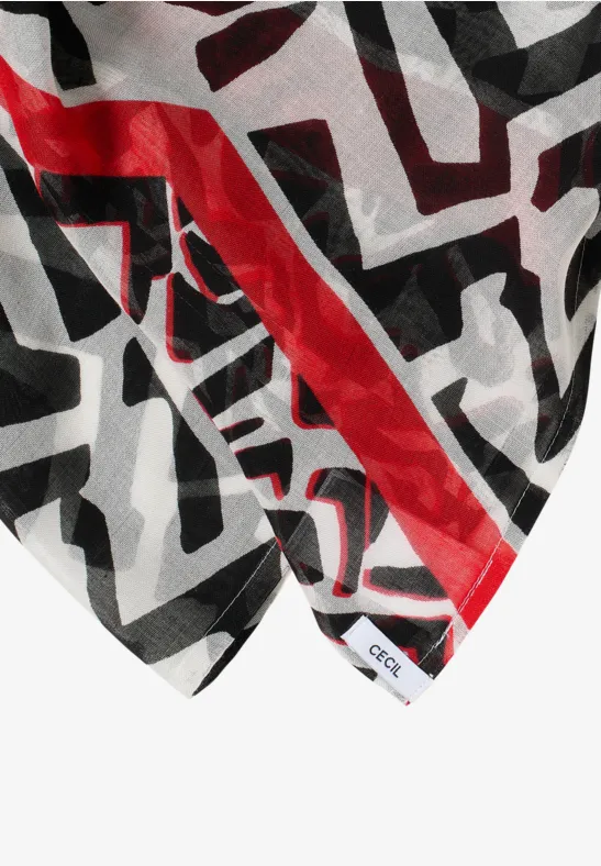 Gemusterter Loop-Schal pumkin orange