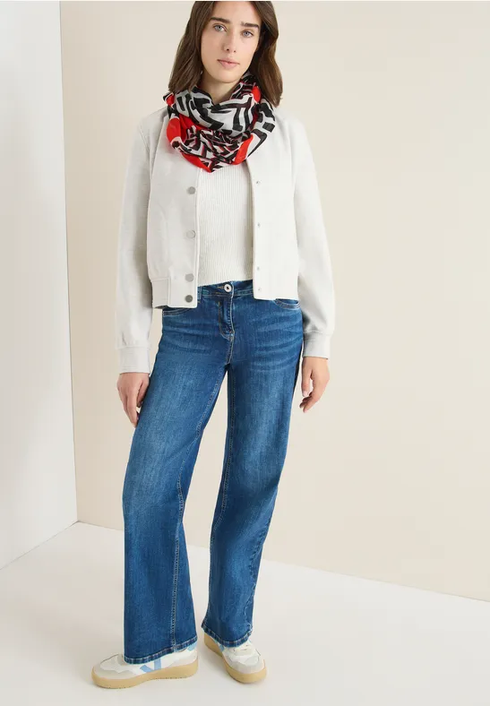 Gemusterter Loop-Schal pumkin orange