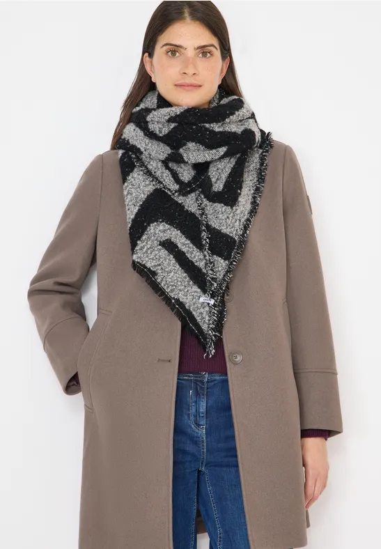 Foulard triangulaire bouclé Black