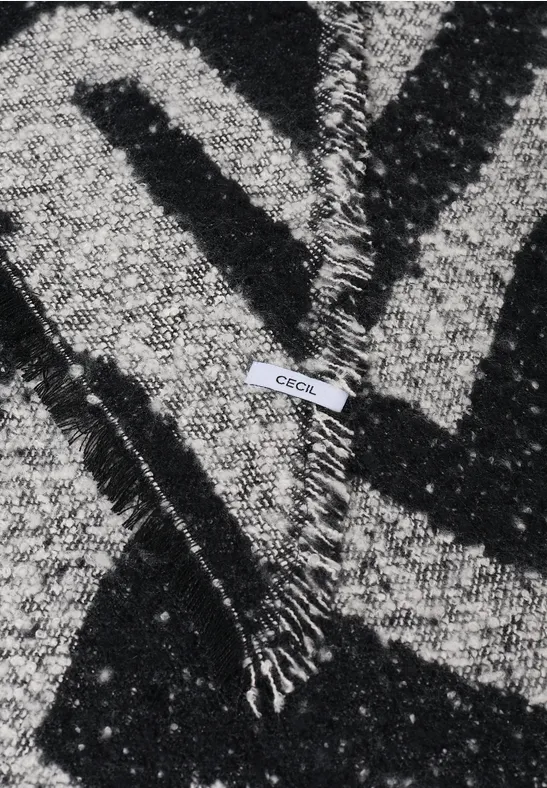 Foulard triangulaire bouclé Black