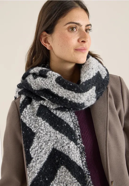 Foulard triangulaire bouclé Black