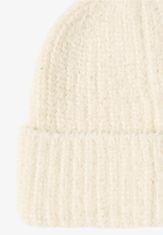 Kuschelige Strickmütze creamy white