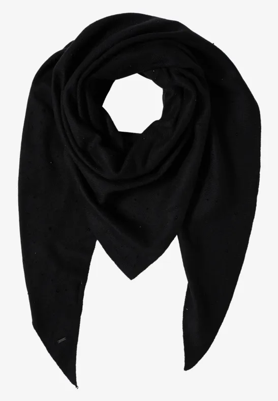 Schal mit Schmucksteinen Black