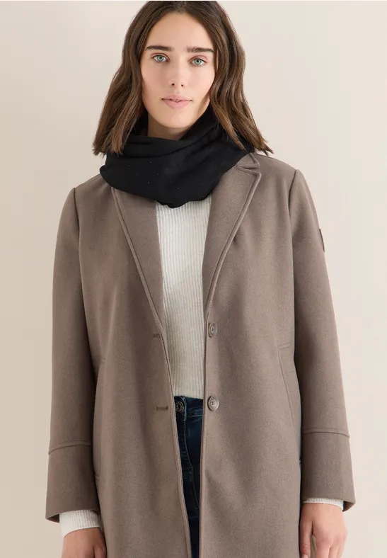 Schal mit Schmucksteinen Black