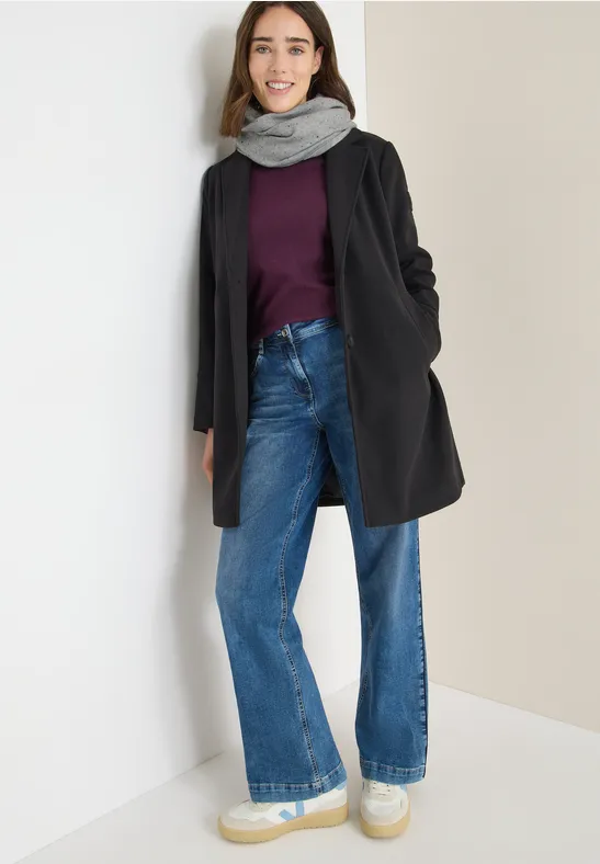 Schal mit Schmucksteinen mineral grey melange