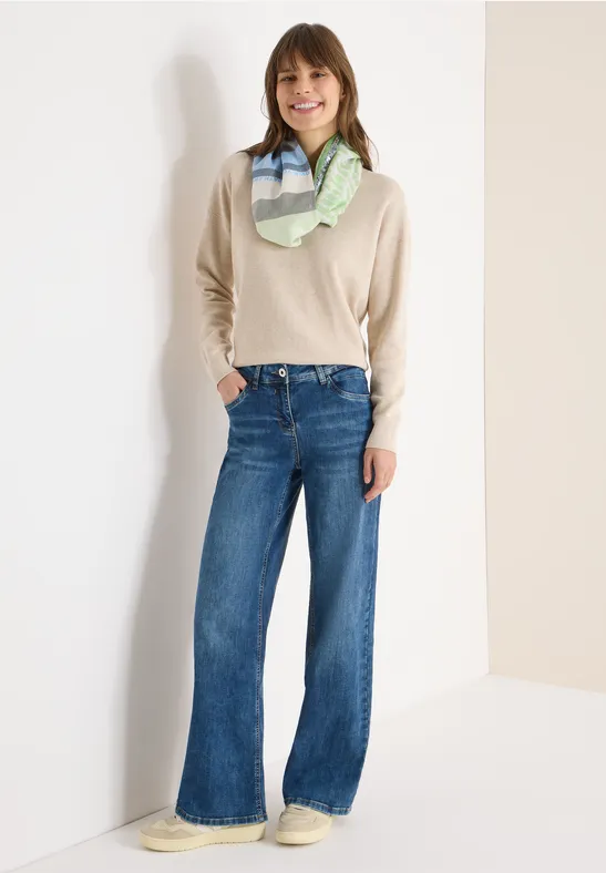 Foulard loop à structure mixte bamboo green