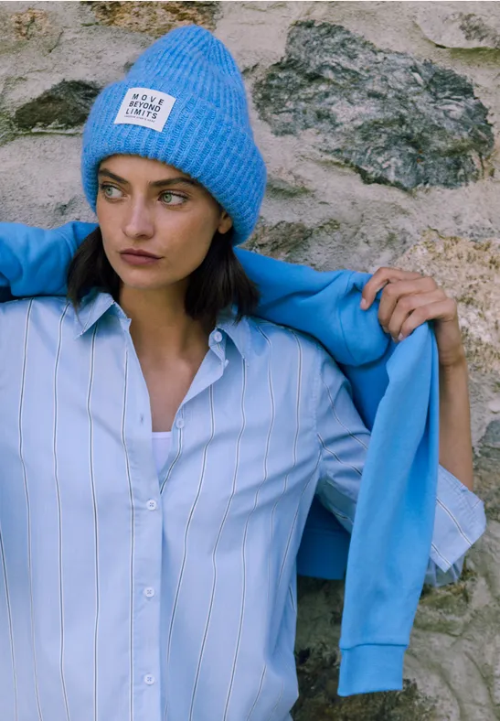 Strickmütze fountain blue melange