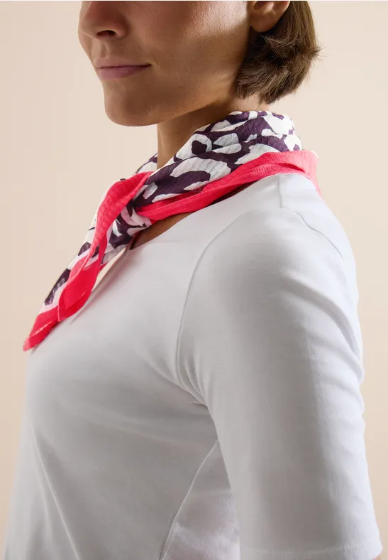 Bandana structuré à imprimé léopard rich burgundy