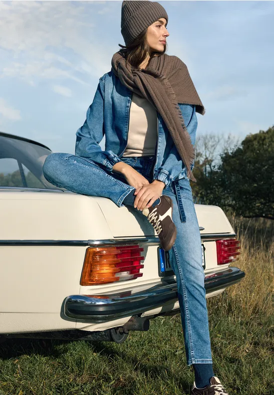 Foulard triangulaire urban taupe