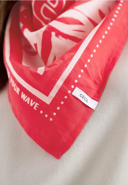 Bandana mit Print und Wording glazed apple red