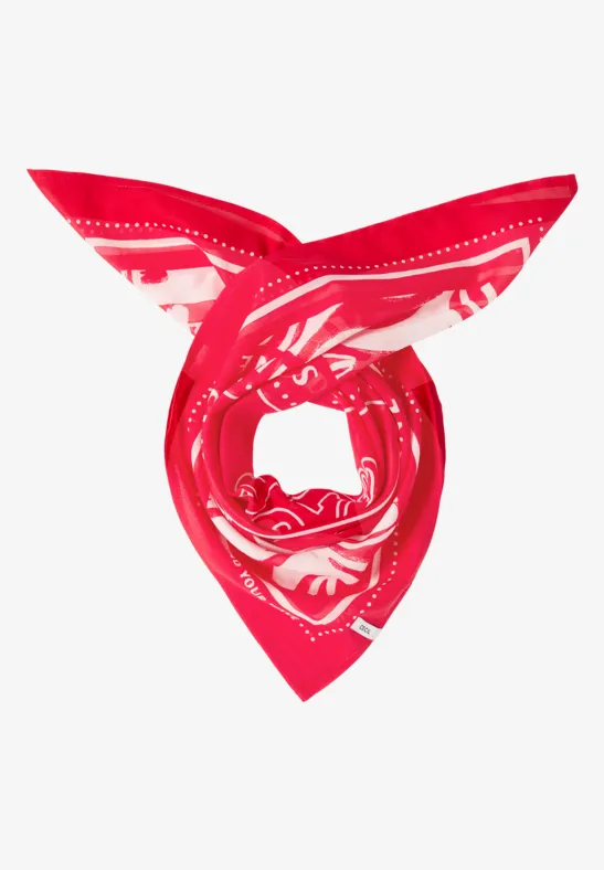 Bandana mit Print und Wording glazed apple red