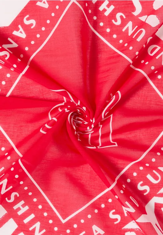 Bandana mit Print und Wording glazed apple red
