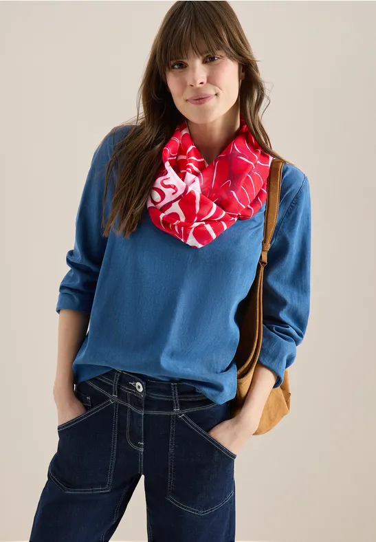 Loop Schal mit grafischem Muster glazed apple red