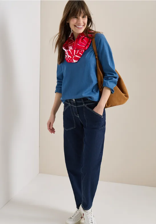 Loop Schal mit grafischem Muster glazed apple red