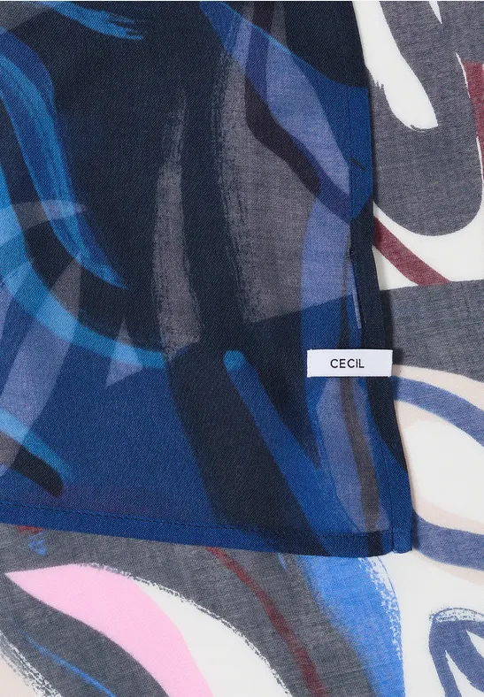 Tuch mit Muster aus Modal universal blue