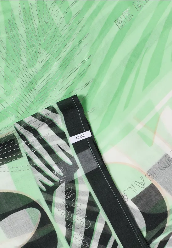 Loop-Schal mit feinen Foliendetails juicy lime