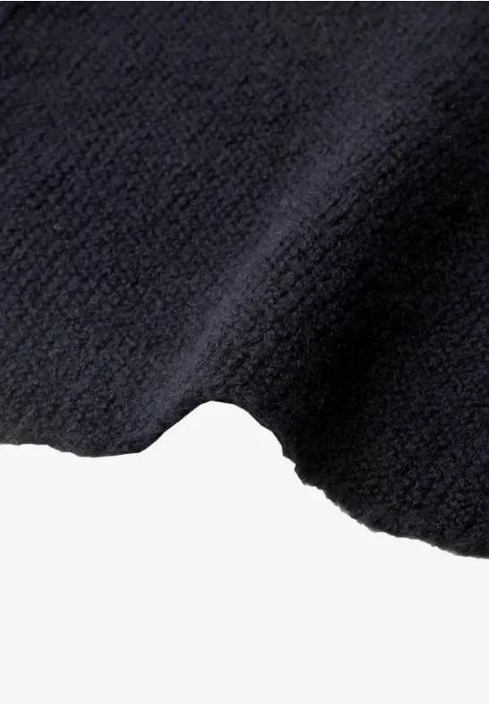 Gemêleerde sjaal in diamantvorm dark navy blue