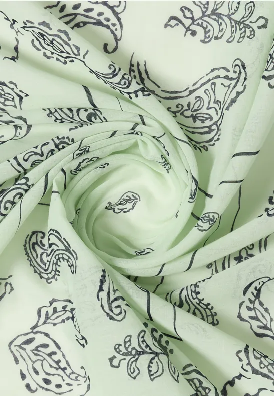 Bandana aus Baumwolle mit Print raw matcha lime
