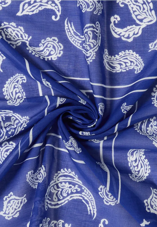 Bandana aus Baumwolle mit Print deep river blue