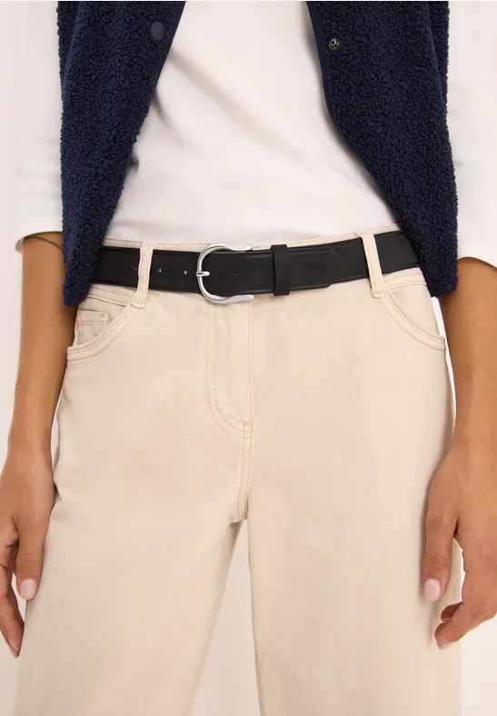 Ceinture aspect velours suede black