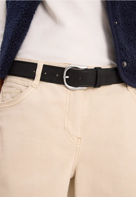 Ceinture aspect velours suede black