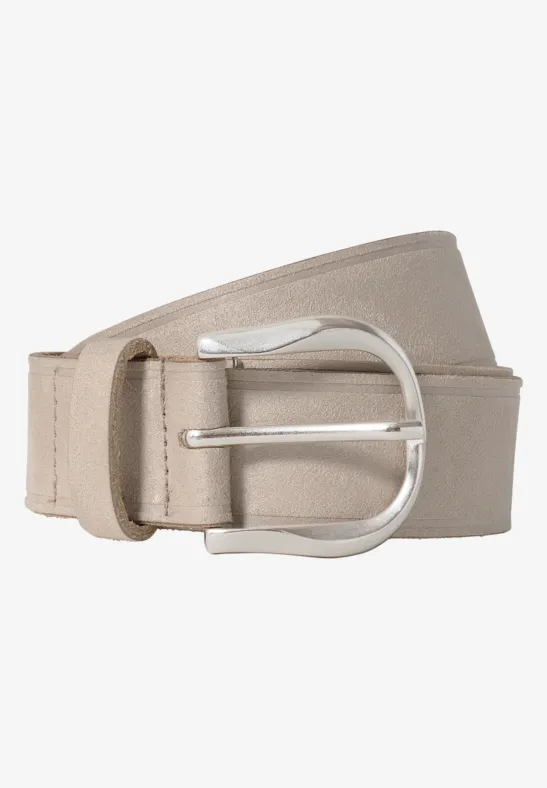 Ceinture aspect velours golden sand
