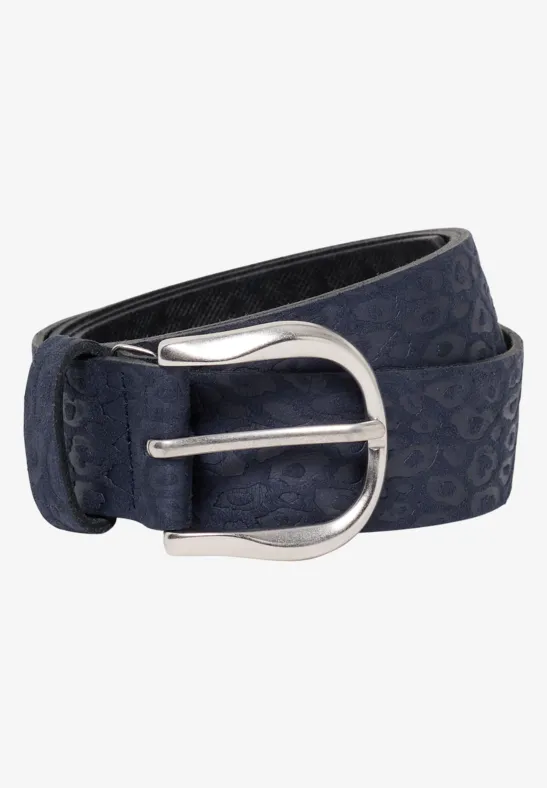 Ceinture au look daim suede deep blue