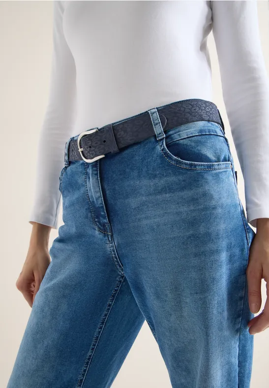 Ceinture au look daim suede deep blue