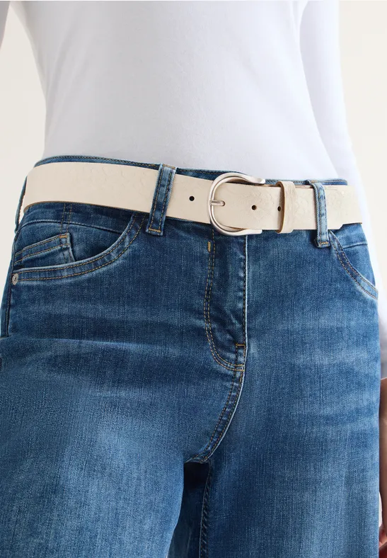 Ceinture au look daim suede light beige