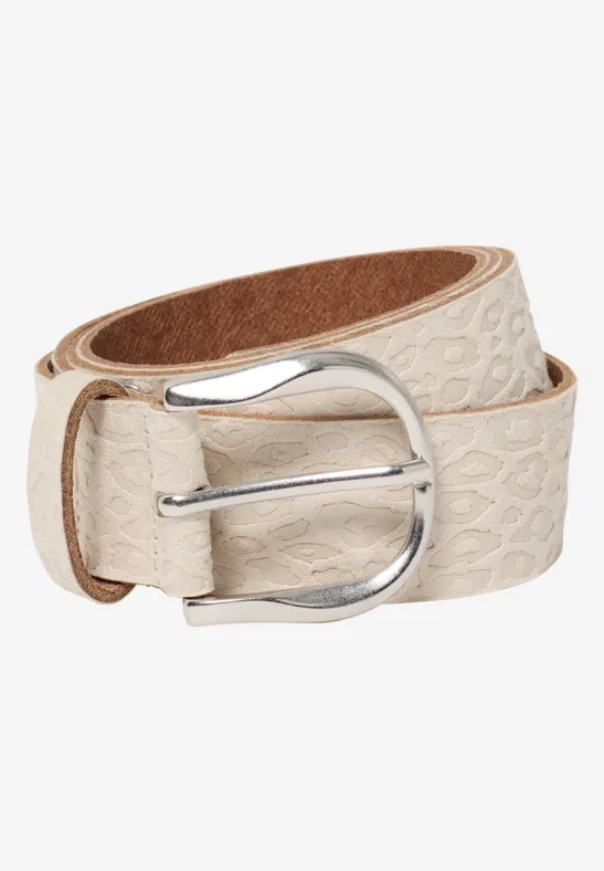 Ceinture au look daim suede light beige