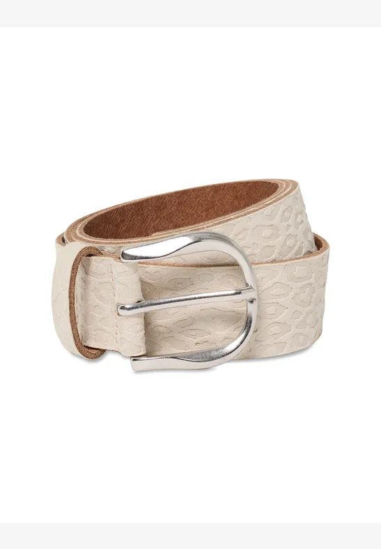 Ceinture au look daim suede light beige
