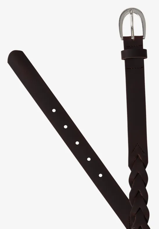Ceinture à l'aspect tressé Cacao