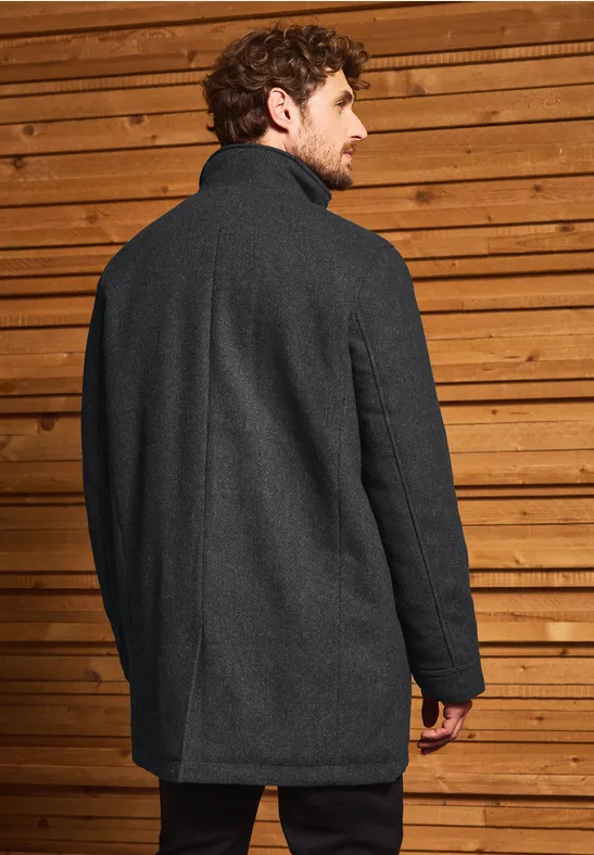 Veste en laine dark anthracite melange