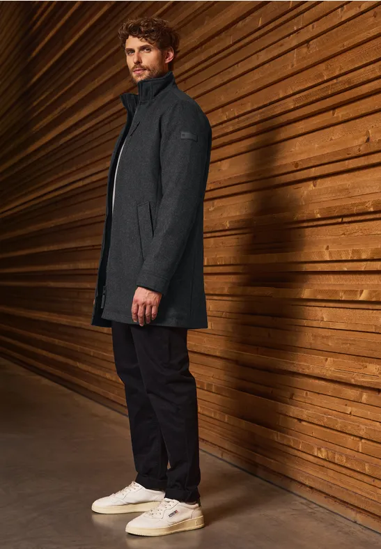 Veste en laine dark anthracite melange