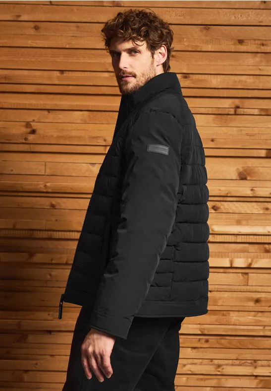 Steppjacke mit Stehkragen brilliant black