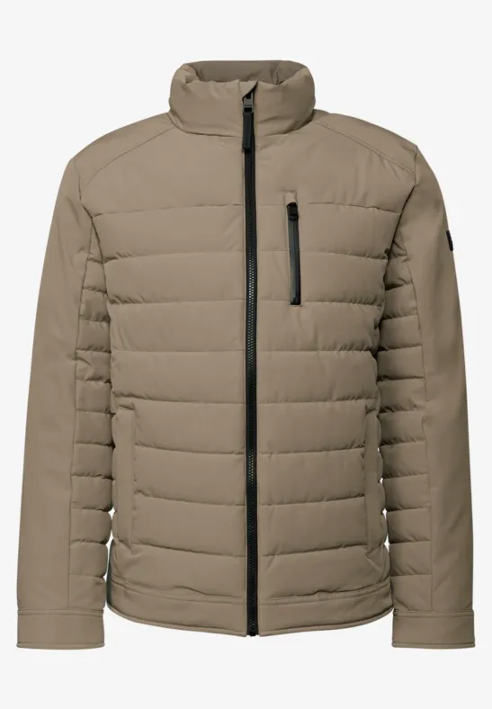 Steppjacke mit Stehkragen warm rock brown
