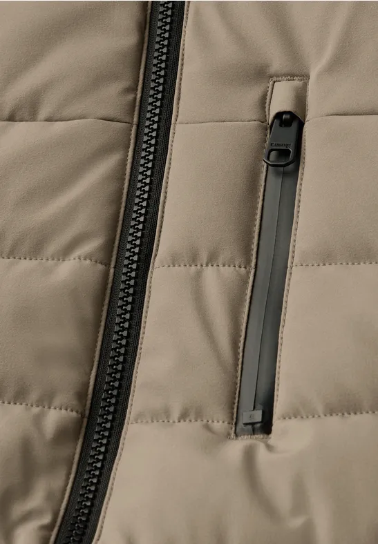 Steppjacke mit Stehkragen warm rock brown