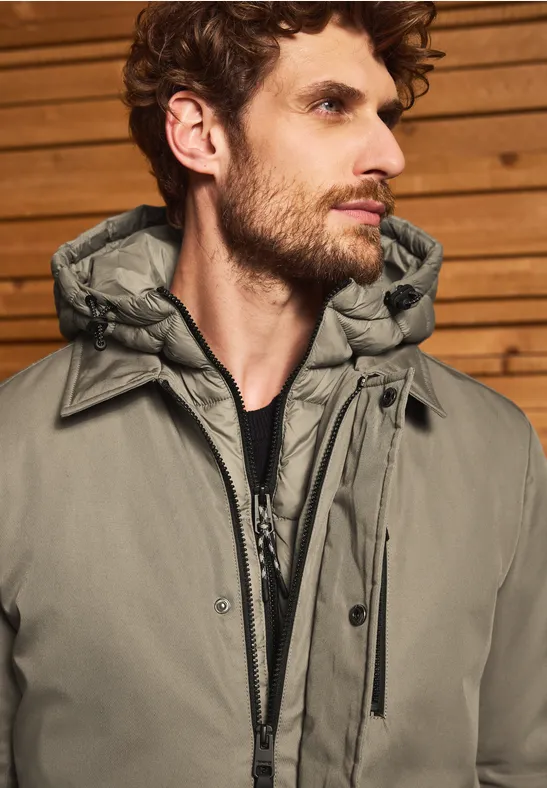Jacke mit gefüttertem Inlay warm rock brown