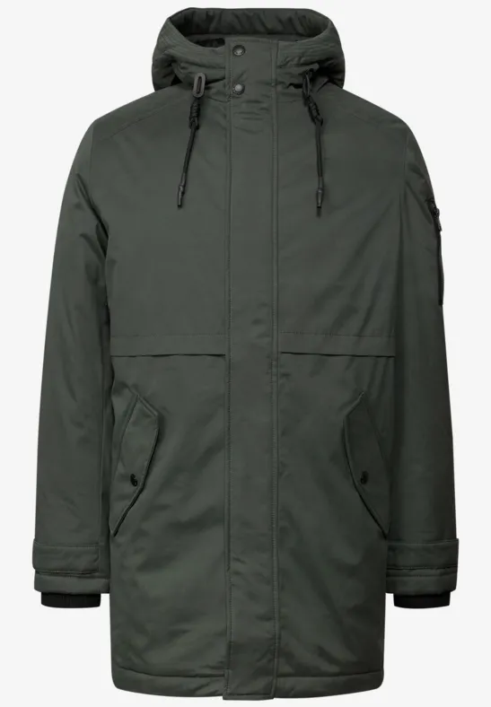 Parka avec capuche woodland green