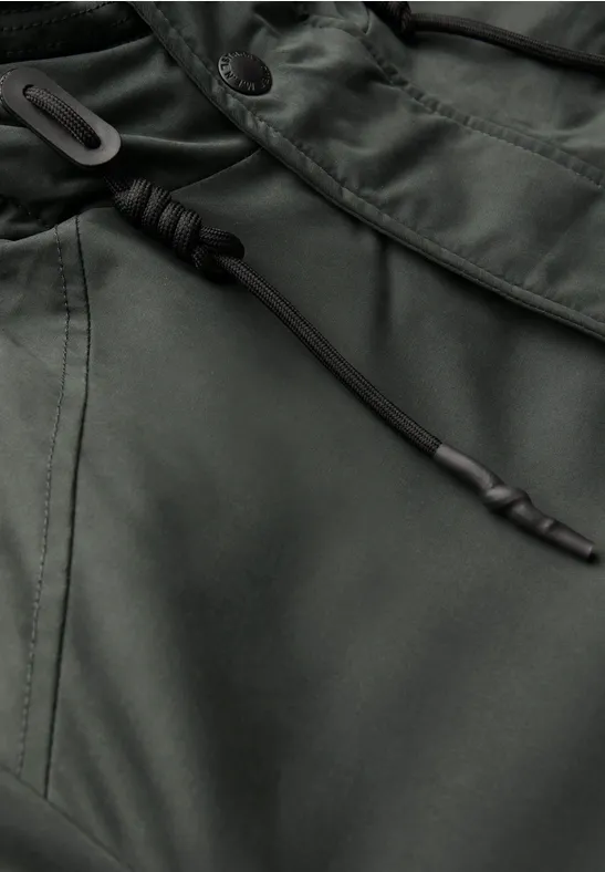 Parka avec capuche woodland green