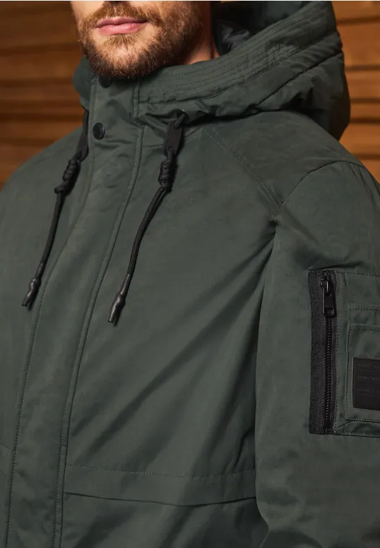 Parka avec capuche woodland green