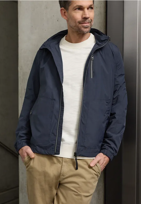 Jacke mit Kapuze im Kragen summer night blue