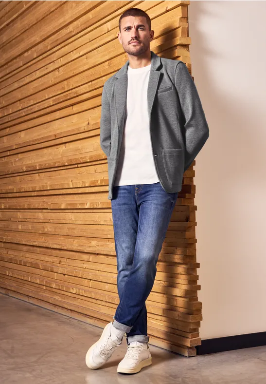 Veste piquée Scuba winter grey melange