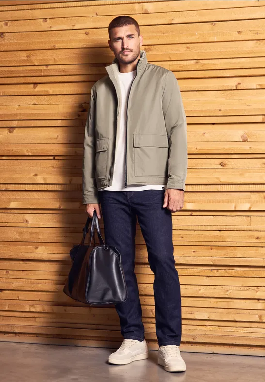 Overshirt mit Teddy-Futter warm rock brown