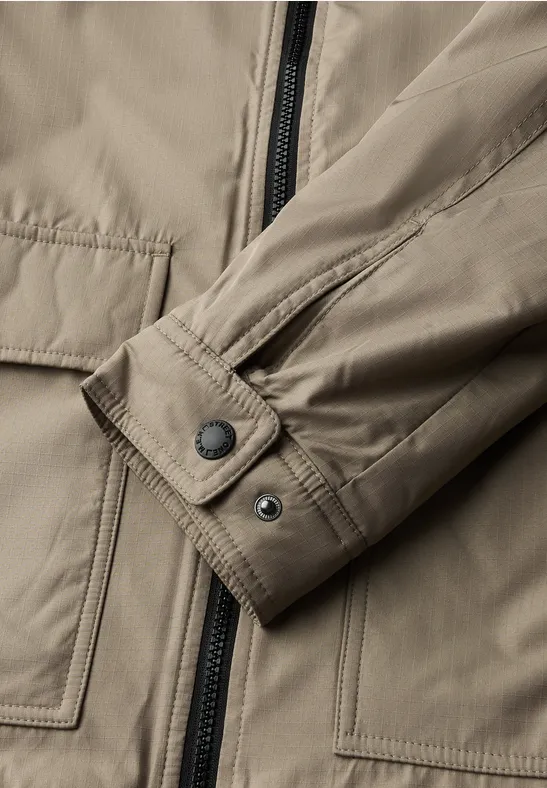 Overshirt mit Teddy-Futter warm rock brown