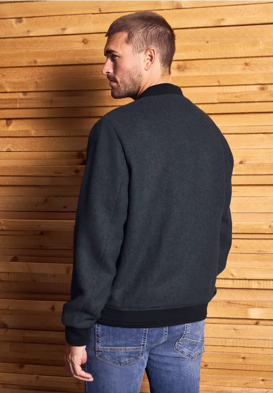 Blouson mit Wollanteil nightwalk blue